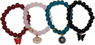 Arumugathai Traders Glass Bracelet Set(Pack of 4)