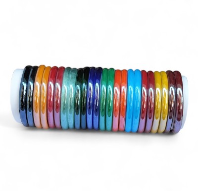 RSE Fashion Glass Bangle Set(Pack of 24)