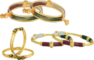 AkinosKIDS Alloy Beads Gold-plated Bangle Set(Pack of 6)