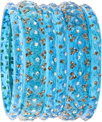 LAVAZZA Glass Diamond, Zircon Bangle Set(Pack of 6)