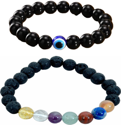 IKONKARR Stone, Crystal, Evil Eye Bracelet(Pack of 2)