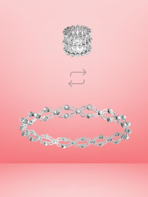 RKB SALES Alloy Cubic Zirconia Silver Bracelet