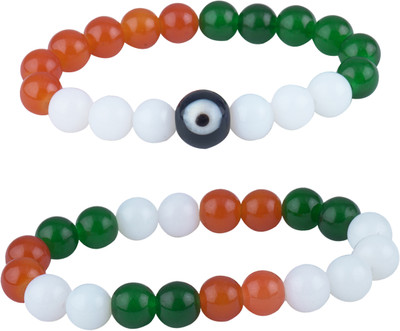 JFL - Jewellery for Less Evil Eye Beads Bracelet Set(Pack of 3)