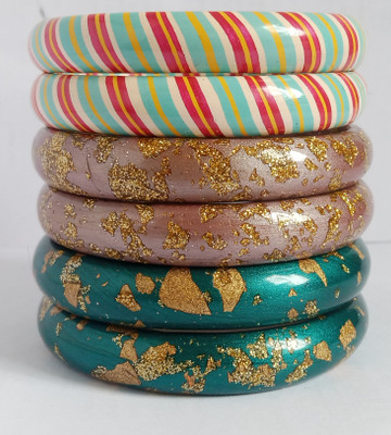Lahti wala lac Lac Bangle Set(Pack of 6)