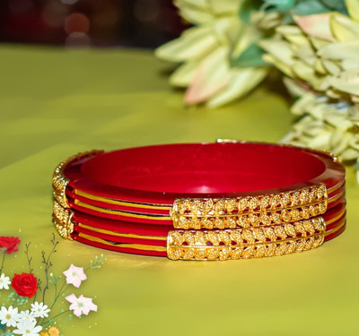 Anshi Creations Plastic Gold-plated Shakha Pola(Pack of 2)