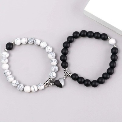 HouseOfCommon Stone Silver Bracelet(Pack of 2)