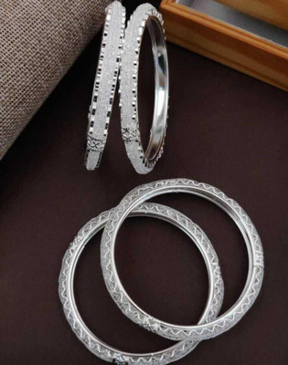 Ronakswear Crystal Cubic Zirconia Bangle Set(Pack of 4)