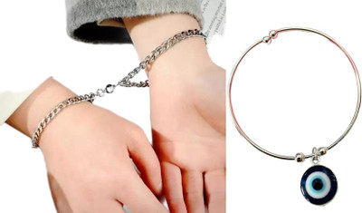 Veediic Hind Metal, Alloy Sterling Silver Bracelet(Pack of 4)