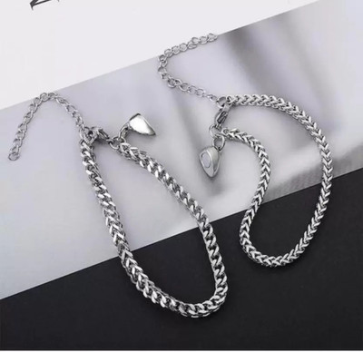 ruby collection Silver Bracelet Set
