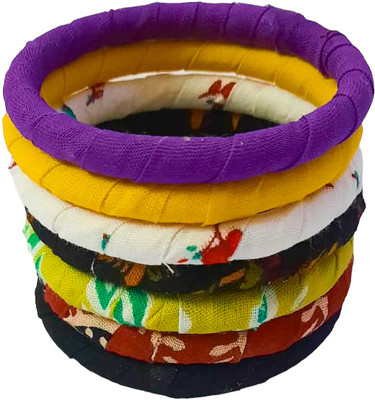 Soundarya boutique Fabric Bangle Set(Pack of 7)
