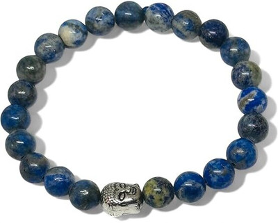 VIBESLE Lapiz Lazuli, Stone Beads, Crystal Charm Bracelet