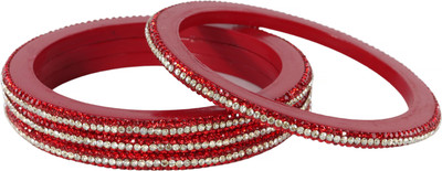 ZULKA Lac Diamond, Zircon Bangle(Pack of 4)