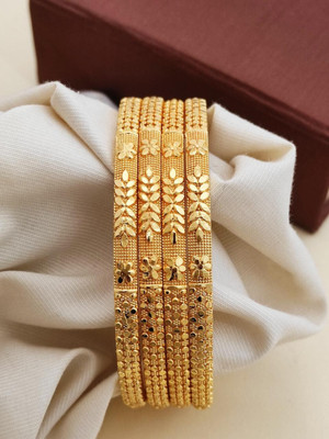 KRIVA Alloy Gold-plated Bangle(Pack of 4)