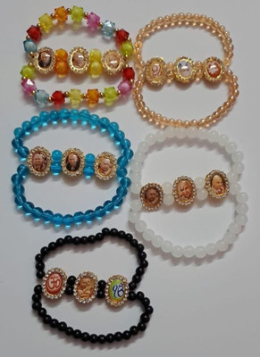 GURU JI CREATION Stone, Plastic Bracelet Set(Pack of 5)