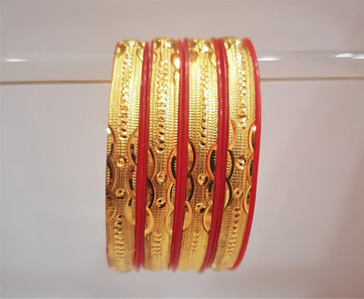 Rudra Plastic Gold-plated Bangle Set(Pack of 4)