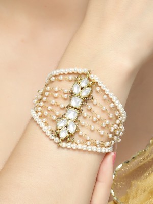 Karatcart Alloy Crystal Gold-plated Bracelet