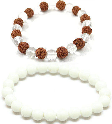 Neerajyoti Crystal, Rudraksha Crystal Bracelet Set(Pack of 2)