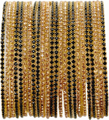 ZULKA Metal Zircon Bangle Set(Pack of 24)