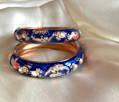 gadbad jhaala Brass Enamel Bracelet Set(Pack of 2)