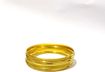 Palli Creation Brass Gold-plated Bangle Set(Pack of 2)