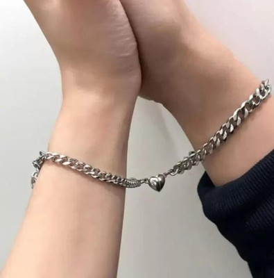 RV jewels Alloy Silver Bracelet(Pack of 2)