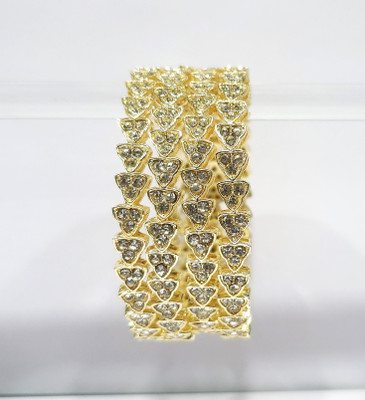 Rudra Alloy Gold-plated Bangle Set(Pack of 10)