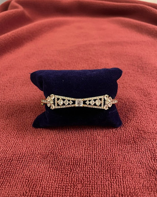 VEERANGNAA JEWELS Stone Beads Gold-plated Bangle