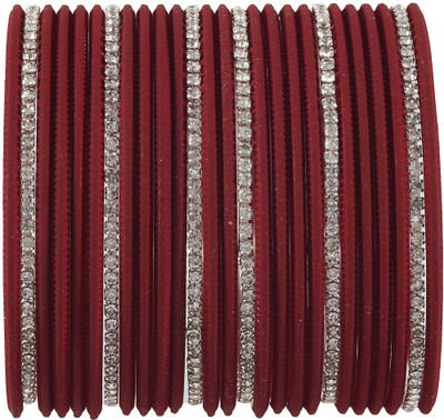 Zulka Get Your Traditions Metal Zircon Bangle Set(Pack of 26)