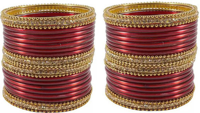 RADHA MOHAN EMPIRE Metal, Glass Bangle Set(Pack of 48)