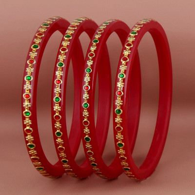 Lucky Jewellery Plastic Bangle Set(Pack of 4)