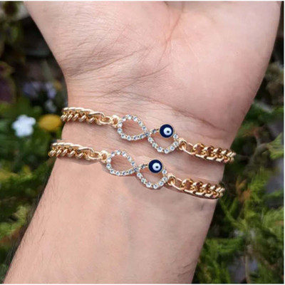 RV YUWON Alloy Cubic Zirconia Bracelet Set(Pack of 2)
