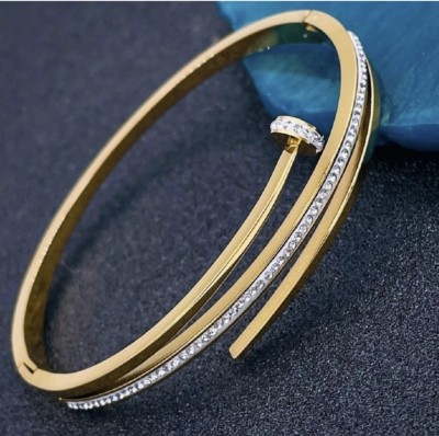 V FASHION JEWELLERY Stainless Steel Gold-plated Bracelet