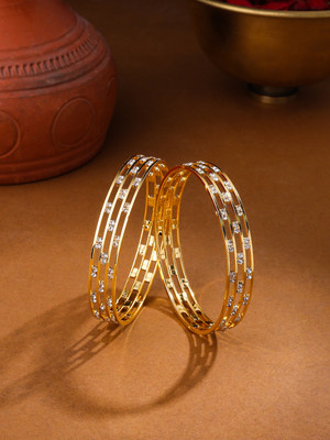 NVR Alloy Gold-plated Bangle(Pack of 2)