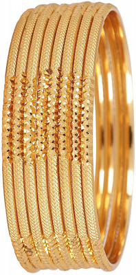 SGN FASHION Brass Bangle Set(Pack of 8)