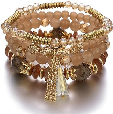 Vembley Alloy Crystal Bracelet Set(Pack of 4)