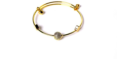JASUNIQ Stainless Steel Gold-plated Charm Bracelet