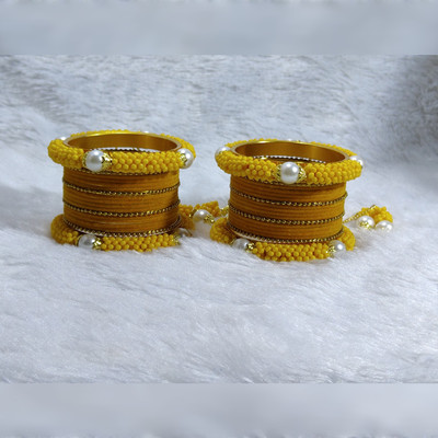 Neeraj Craft Alloy Gold-plated Bangle Set(Pack of 10)