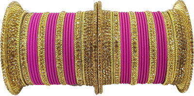 Royal Bangles Metal Zircon Bangle Set(Pack of 36)