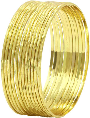 SAIYONI Brass Gold-plated Bangle Set
