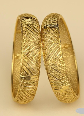 Bajrang Brass, Copper Gold-plated Bangle Set(Pack of 2)