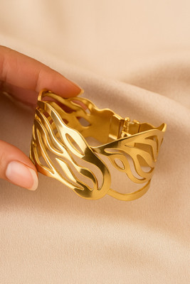 Gleefecta Stainless Steel Gold-plated Cuff