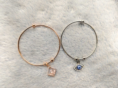 Nehuu creation Metal Zircon Bracelet Set(Pack of 2)