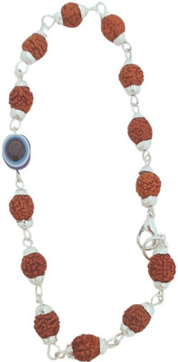 Guruji Gems & Jewellery Rudraksha, Evil Eye Silver Kada