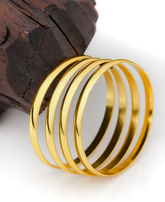 Prasansha Enterprises Brass Gold-plated Bangle Set(Pack of 4)
