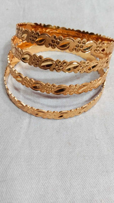 AnjaliImitation Brass Gold-plated Bangle Set(Pack of 4)