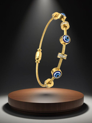 KIVORA Alloy Cubic Zirconia Gold-plated Kada