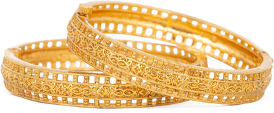 Raddhi Jewels Brass Gold-plated Bangle Set(Pack of 2)
