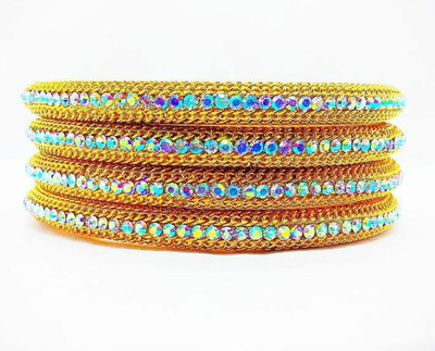 Akshay Metal, Stone, Alloy Bangle Set(Pack of 4)