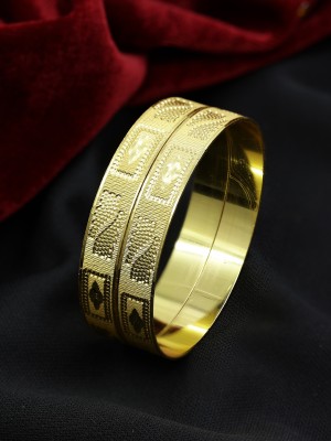 SAIYONI Brass Gold-plated Bangle Set