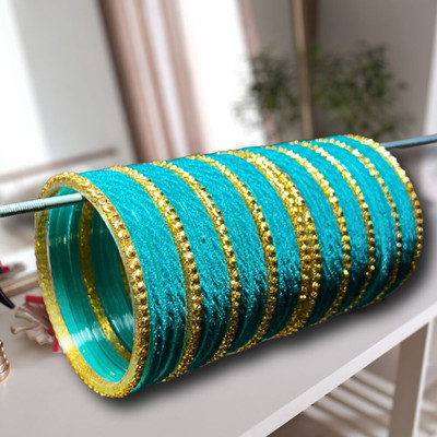 RP BADLAS Glass Beads Bangle Set(Pack of 10)